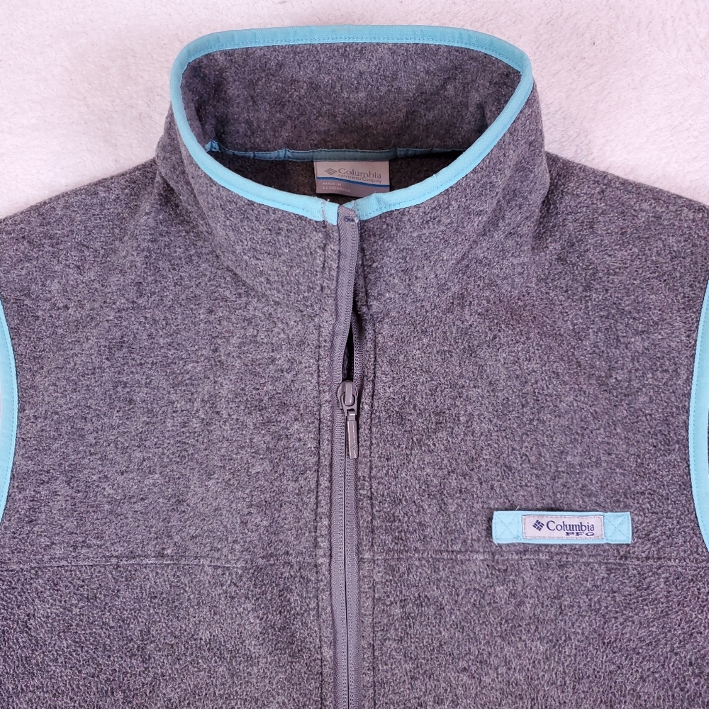 Columbia Sportswear Performance Fishing Gear Gray Fleece Vest - Picture 3 of 6